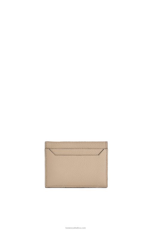 Loewe Women Anagram plain cardholder in pebble grain calfskin 206XF1357 Sand