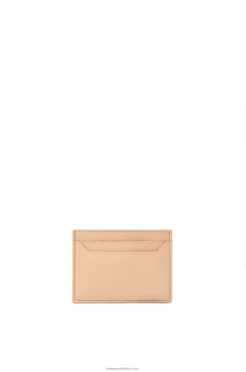 Loewe Women Anagram plain cardholder in pebble grain calfskin 206XF1403 Nude