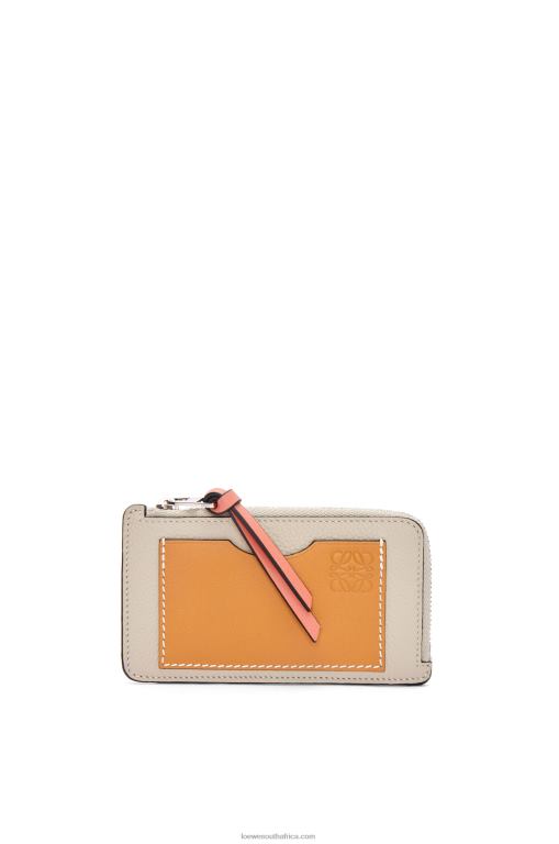 Loewe Women Coin cardholder in soft grained calfskin 206XF1337 Light Oat/Honey