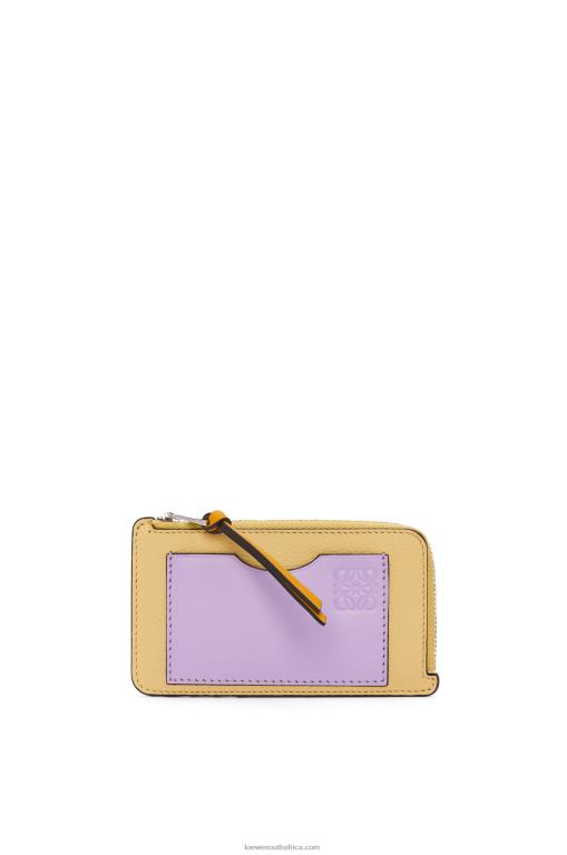 Loewe Women Coin cardholder in soft grained calfskin 206XF1341 Dark Butter/Mauve