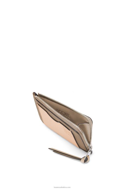 Loewe Women Coin cardholder in soft grained calfskin 206XF1344 Artichoke Green/Dusty Beige