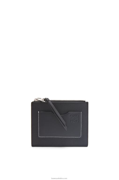 Loewe Women Large coin cardholder in soft grained calfskin 206XF1386 Black