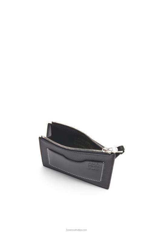 Loewe Women Large coin cardholder in soft grained calfskin 206XF1386 Black