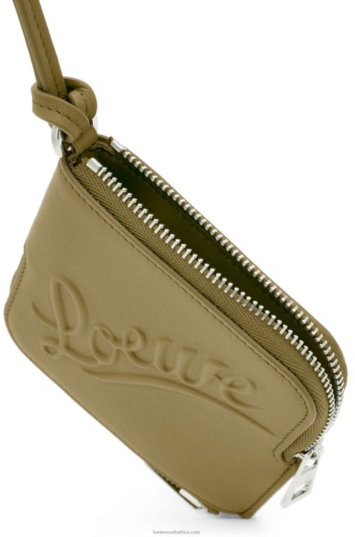 Loewe Women Double coin case in classic calfskin 206XF1334 Olive