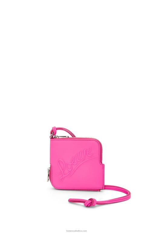 Loewe Women Double coin case in classic calfskin 206XF1335 Fuchsia