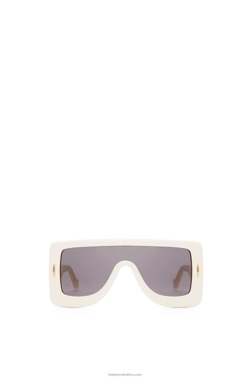 Loewe Women Anagram mask sunglasses in acetate 206XF1473 Ivory