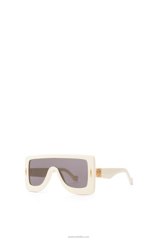 Loewe Women Anagram mask sunglasses in acetate 206XF1473 Ivory