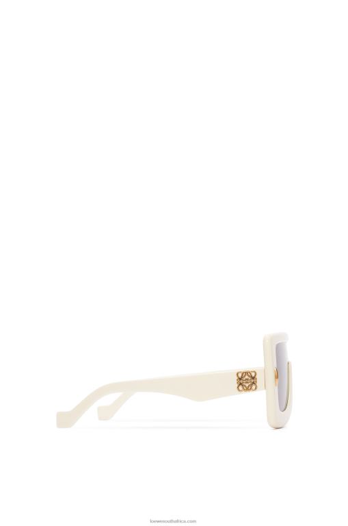 Loewe Women Anagram mask sunglasses in acetate 206XF1473 Ivory