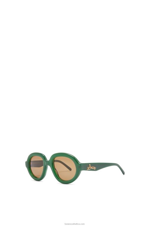 Loewe Women Aviator sunglasses in acetate 206XF1488 Green Ss23