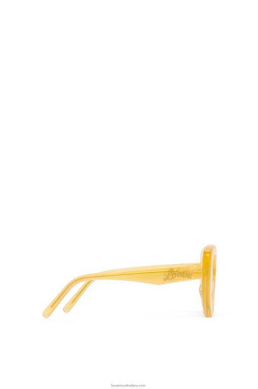 Loewe Women Butterfly sunglasses in acetate 206XF1505 Canary Yellow