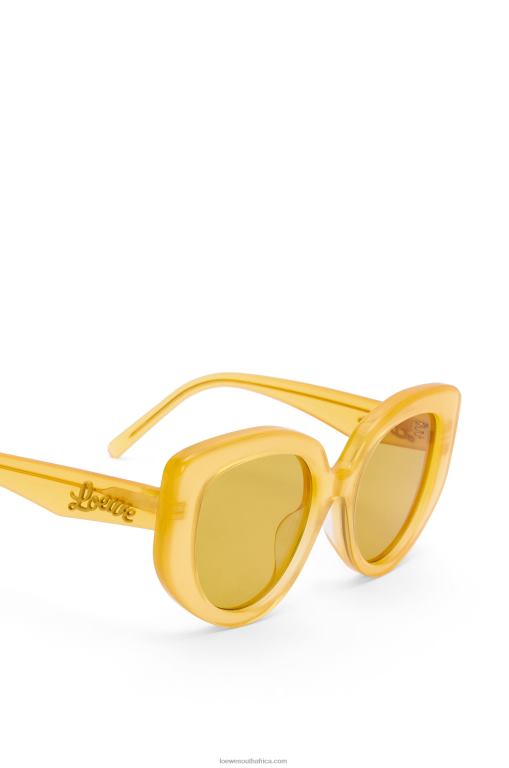 Loewe Women Butterfly sunglasses in acetate 206XF1505 Canary Yellow