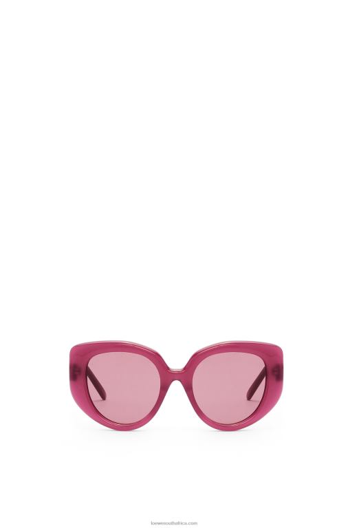 Loewe Women Butterfly sunglasses in acetate 206XF1507 Cherry