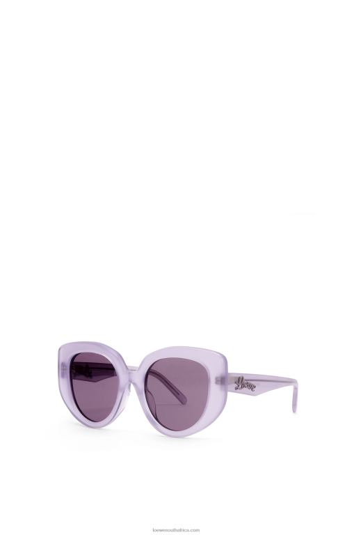 Loewe Women Butterfly sunglasses in acetate 206XF1509 Lilac