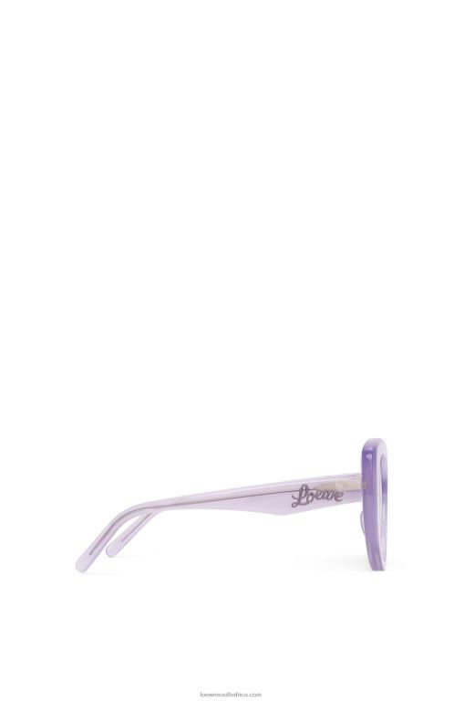 Loewe Women Butterfly sunglasses in acetate 206XF1509 Lilac
