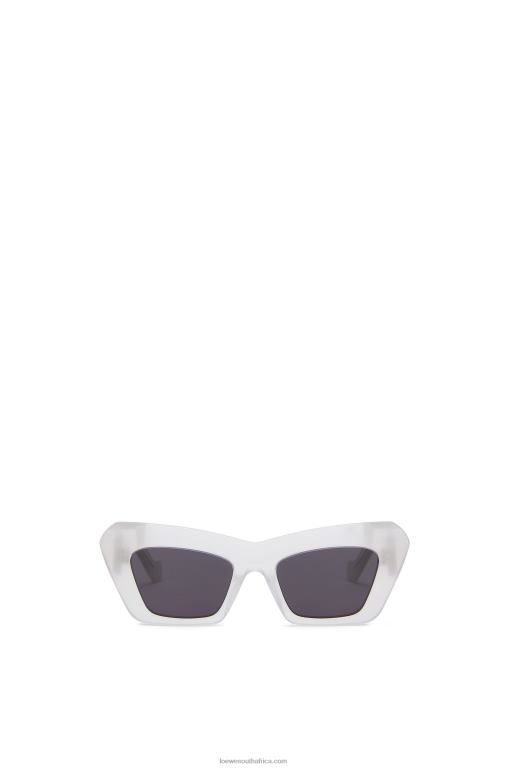 Loewe Women Cateye sunglasses in acetate 206XF1479 Ice White