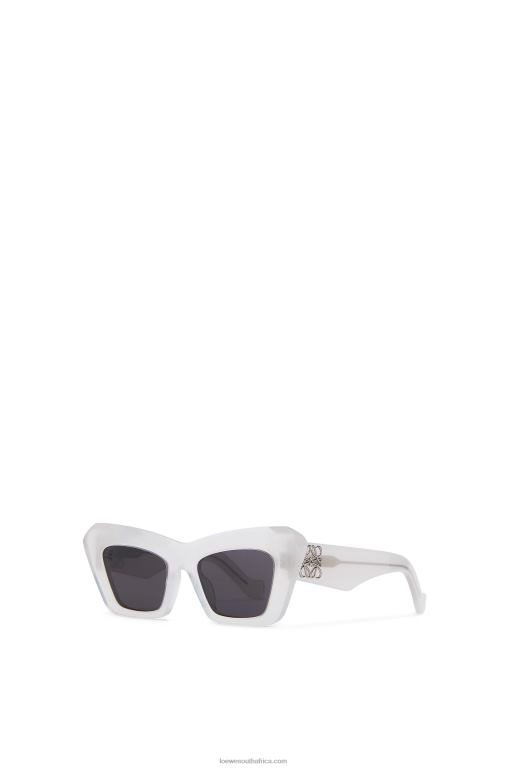 Loewe Women Cateye sunglasses in acetate 206XF1479 Ice White