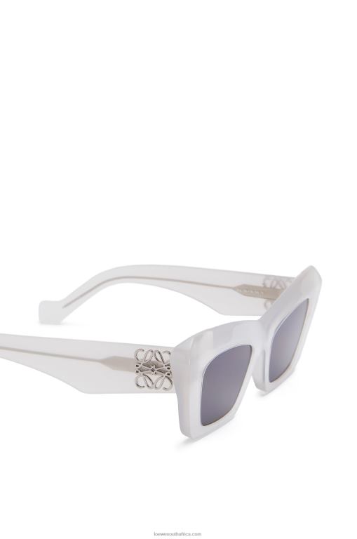 Loewe Women Cateye sunglasses in acetate 206XF1479 Ice White