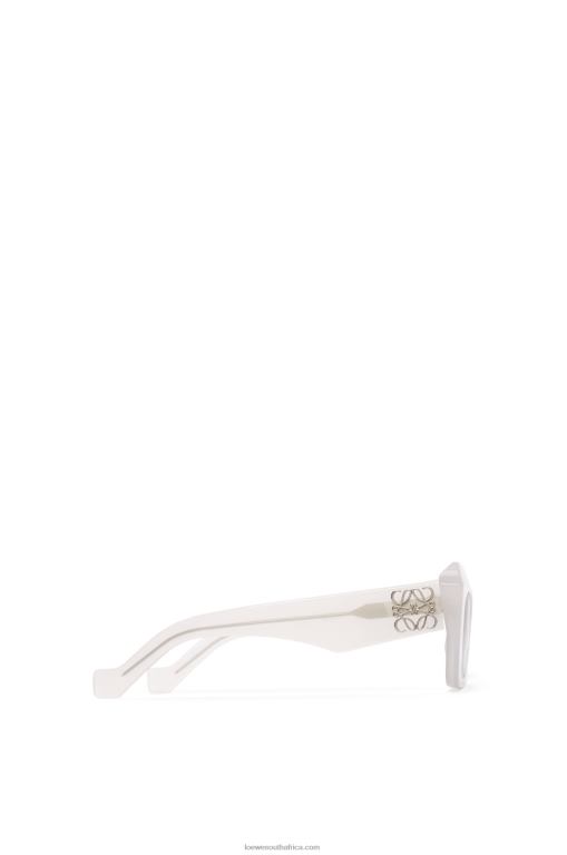 Loewe Women Cateye sunglasses in acetate 206XF1479 Ice White