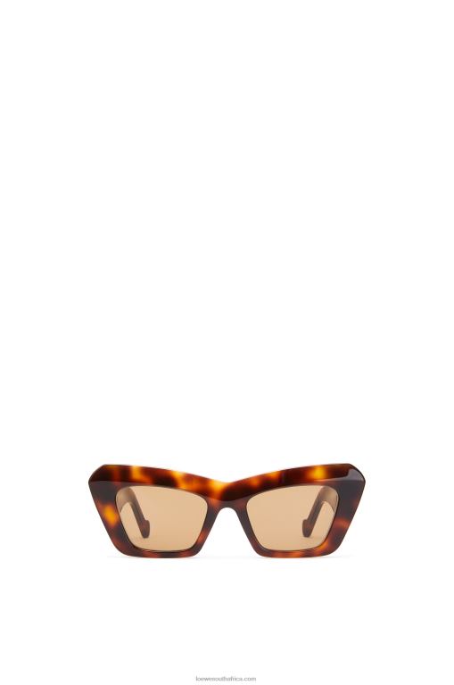 Loewe Women Cateye sunglasses in acetate 206XF1480 Brown Havana