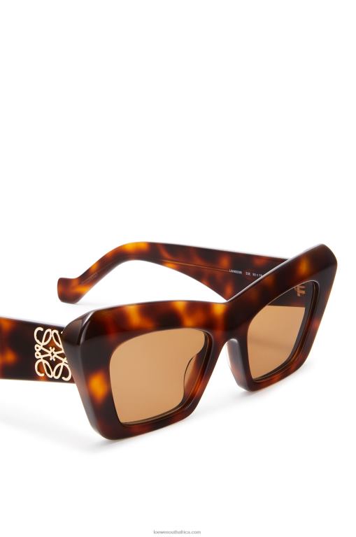 Loewe Women Cateye sunglasses in acetate 206XF1480 Brown Havana