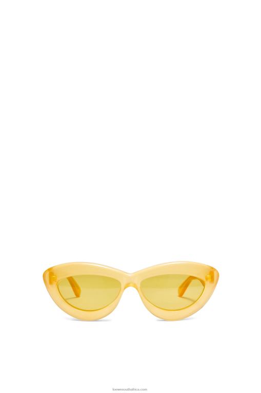 Loewe Women Cateye sunglasses in acetate 206XF1504 Canary Yellow
