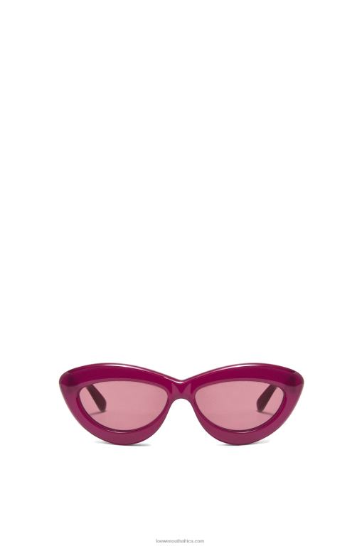 Loewe Women Cateye sunglasses in acetate 206XF1506 Cherry