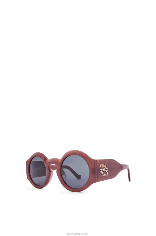 Loewe Women Curved sunglasses in acetate 206XF1442 Rust