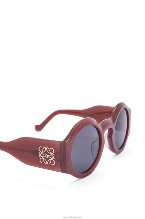 Loewe Women Curved sunglasses in acetate 206XF1442 Rust