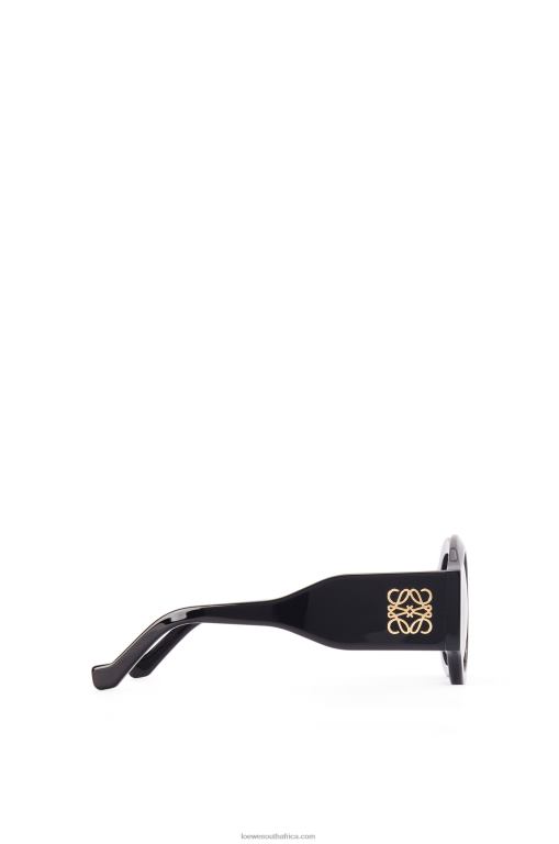 Loewe Women Curved sunglasses in acetate 206XF1443 Shiny Black