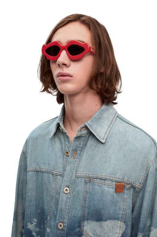 Loewe Women Flame sunglasses in acetate 206XF1467 Shiny Red