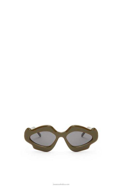Loewe Women Flame sunglasses in acetate 206XF1468 Shiny Khaki