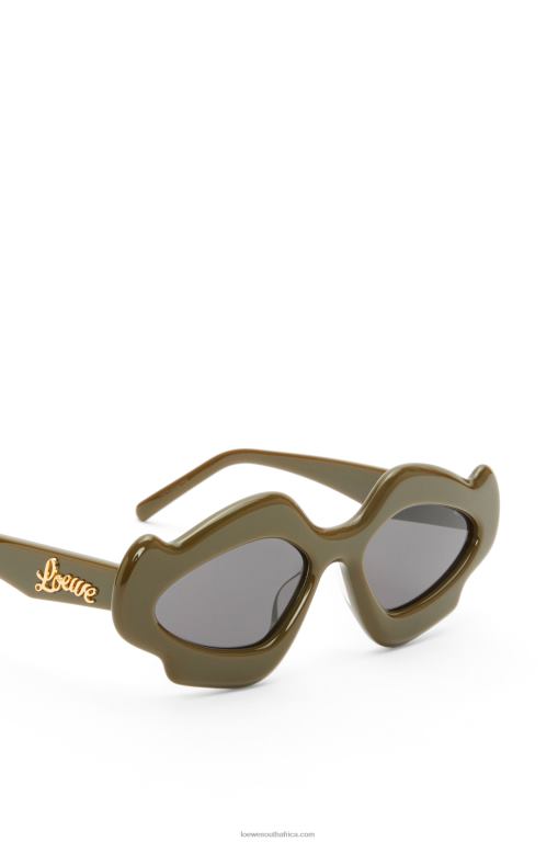 Loewe Women Flame sunglasses in acetate 206XF1468 Shiny Khaki