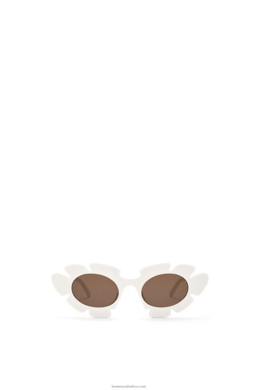 Loewe Women Flower sunglasses in injected nylon 206XF1460 Ivory