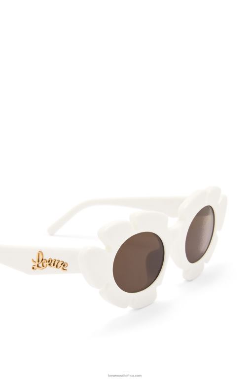 Loewe Women Flower sunglasses in injected nylon 206XF1460 Ivory