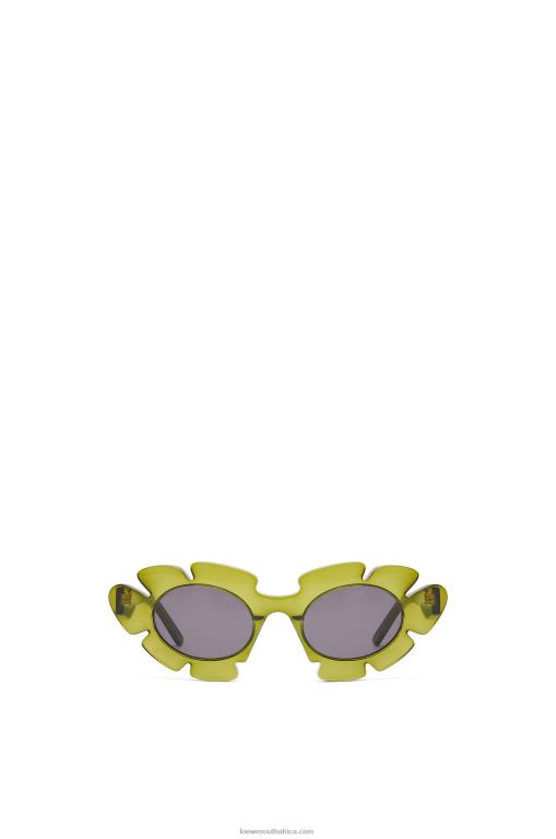 Loewe Women Flower sunglasses in injected nylon 206XF1462 Cactus Green