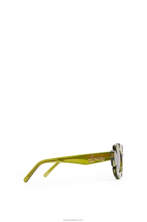Loewe Women Flower sunglasses in injected nylon 206XF1462 Cactus Green