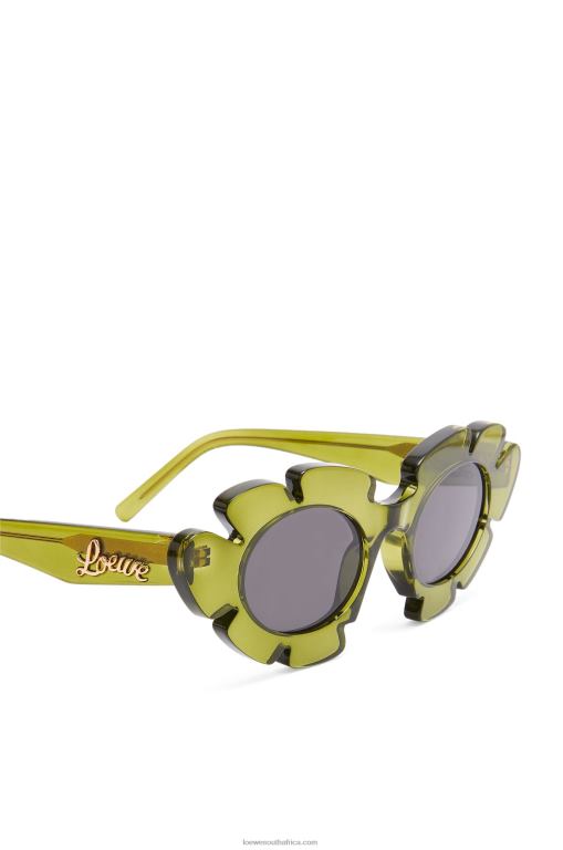 Loewe Women Flower sunglasses in injected nylon 206XF1462 Cactus Green
