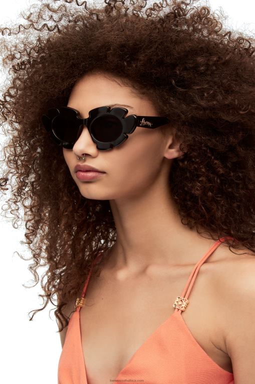 Loewe Women Flower sunglasses in injected nylon 206XF1464 Black