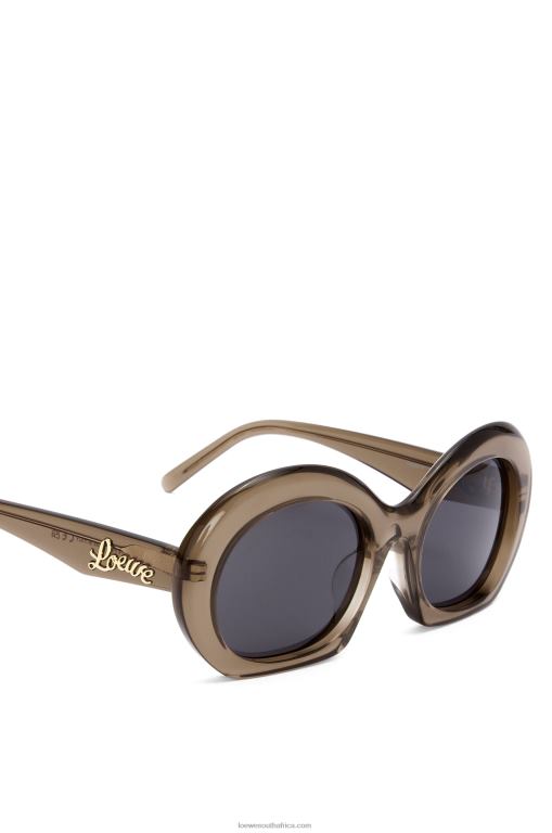 Loewe Women Half moon sunglasses in acetate 206XF1497 Khaki Green