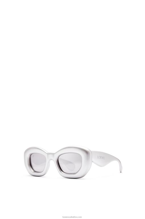 Loewe Women Inflated butterfly sunglasses in nylon 206XF1451 Silver/Grey