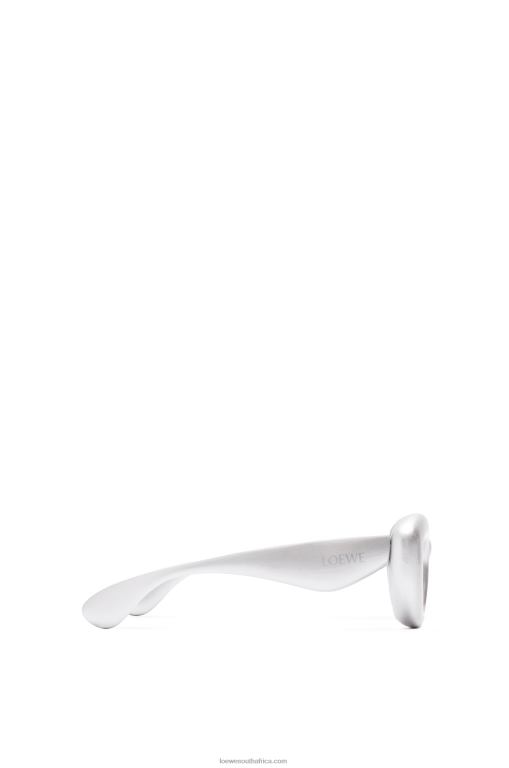 Loewe Women Inflated butterfly sunglasses in nylon 206XF1451 Silver/Grey