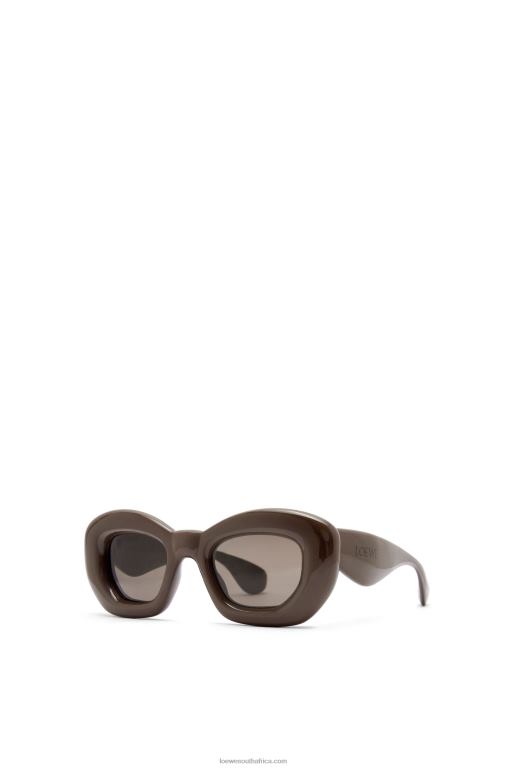 Loewe Women Inflated butterfly sunglasses in nylon 206XF1452 Dark Brown Fw23