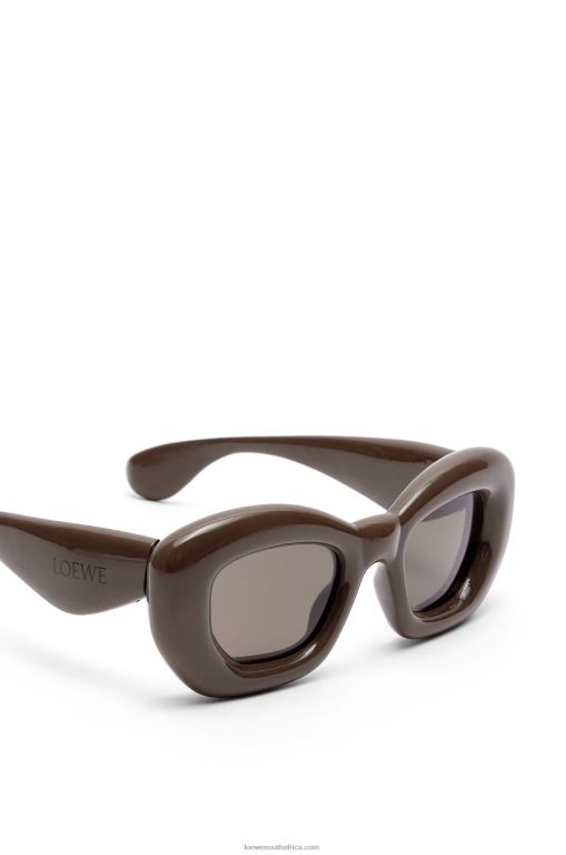 Loewe Women Inflated butterfly sunglasses in nylon 206XF1452 Dark Brown Fw23