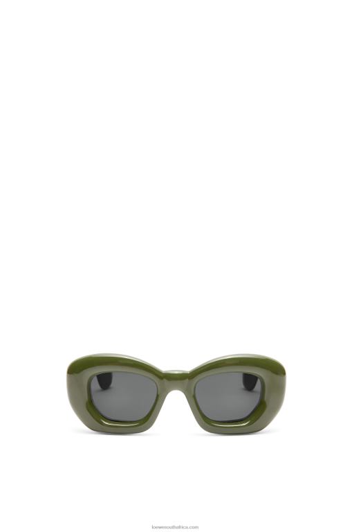 Loewe Women Inflated butterfly sunglasses in nylon 206XF1453 Dark Green
