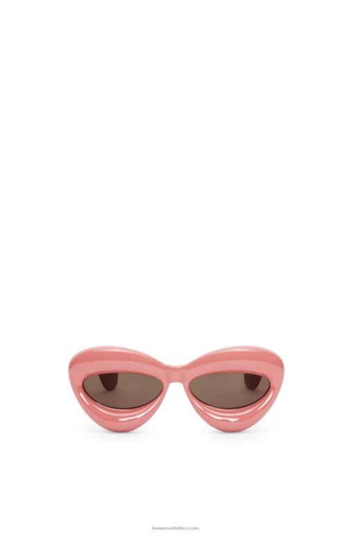 Loewe Women Inflated cateye sunglasses in nylon 206XF1421 Dusty Pink