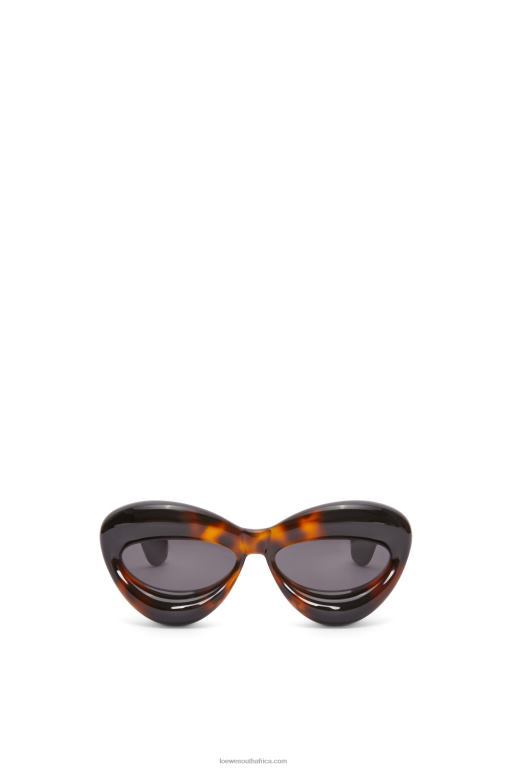 Loewe Women Inflated cateye sunglasses in nylon 206XF1422 Havana