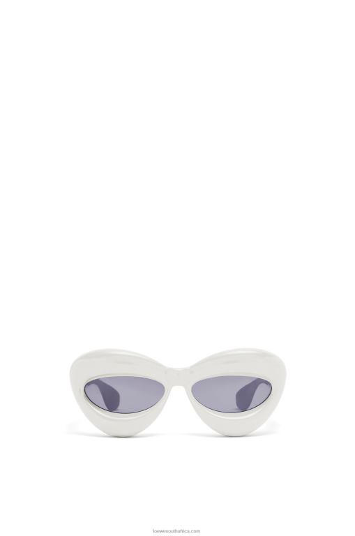 Loewe Women Inflated cateye sunglasses in nylon 206XF1424 Grey