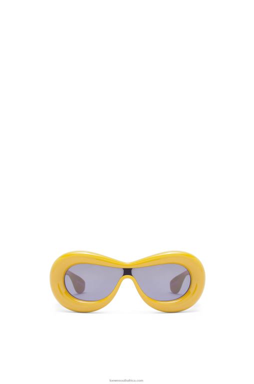 Loewe Women Inflated mask sunglasses in nylon 206XF1500 Yellow