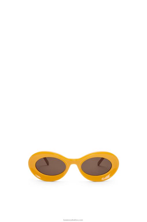 Loewe Women Loop sunglasses in acetate 206XF1456 Earth Yellow