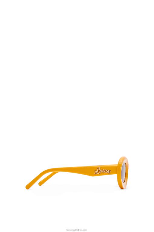 Loewe Women Loop sunglasses in acetate 206XF1456 Earth Yellow